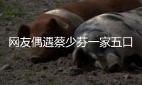 网友偶遇蔡少芬一家五口 张晋扮鬼脸逗儿子开心