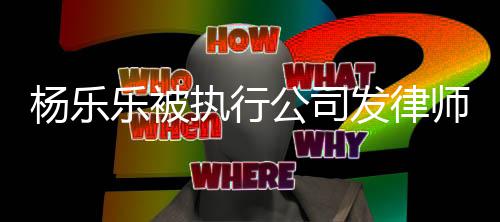 年已明 发律执行转让乐被公司股权杨乐称其师声