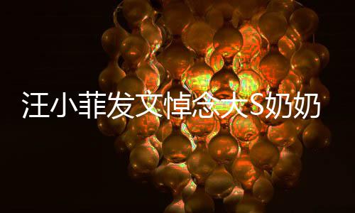 念大S奶奶 透露菲发汪小文悼婚礼选址有深意