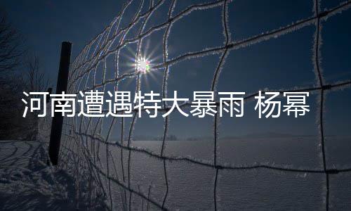 娜等幂谢特大暴雨遭遇众星河南平安 杨祈祷