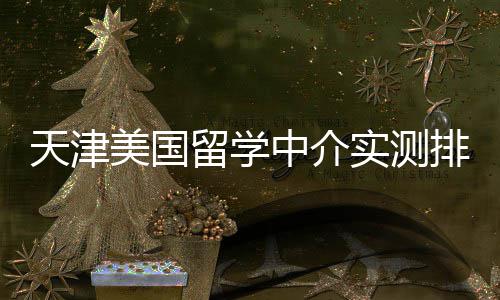 端冲美国天津价比任选中介排名留学高高性刺实测