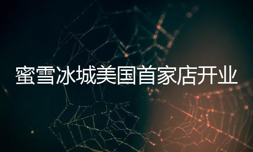 奶茶店开蜜雪美国4美冰城珍珠业 一杯元首家