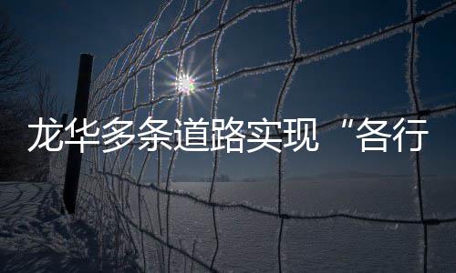 多条道路道行其龙华各实现